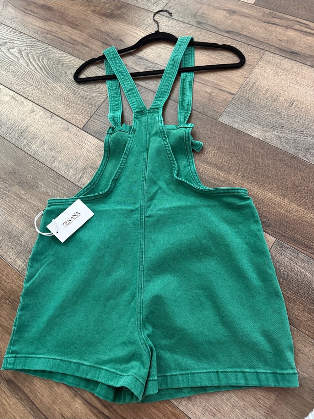 NWT Zenana green adjustable overall bibs